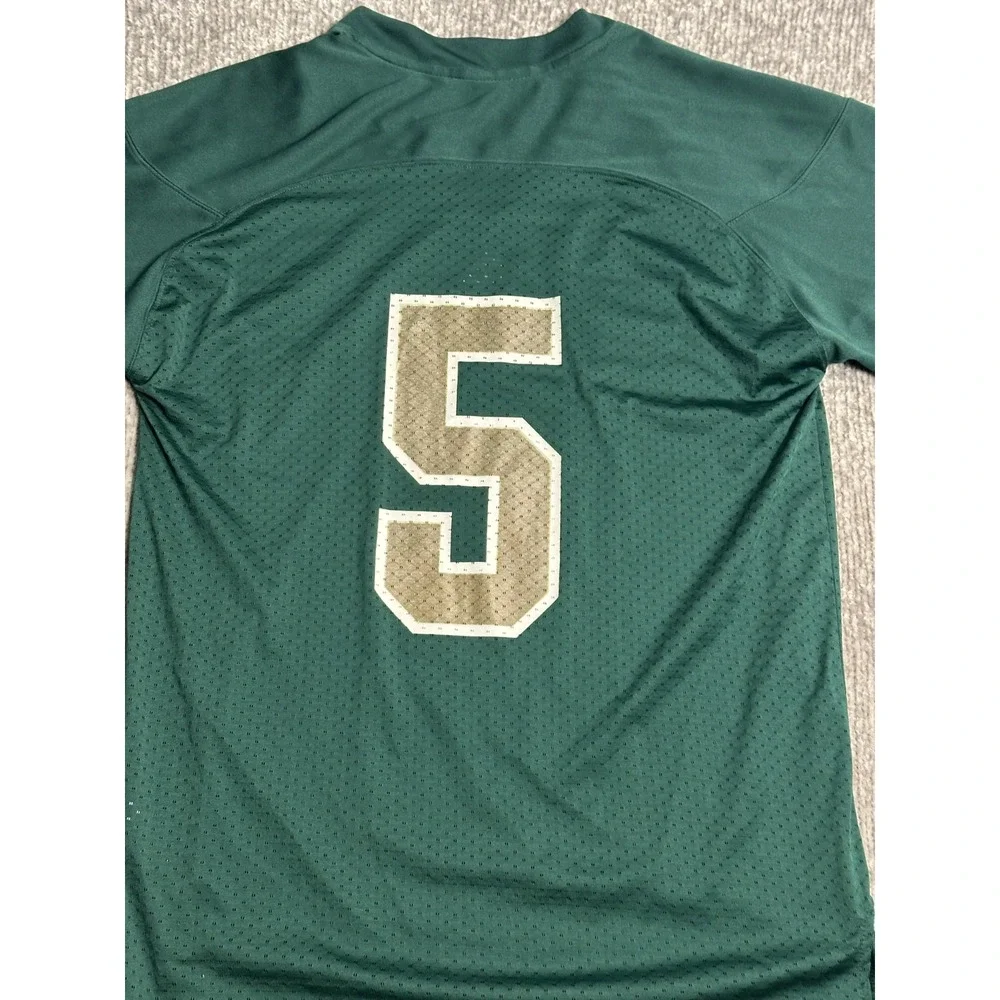 Vintage Notre Dame Adidas Football Jersey Mens L Green Y2K #5 Irish